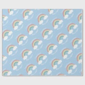 ボホレインボーベイビーシャワーブルーボーイ ラッピングペーパー (フラット)