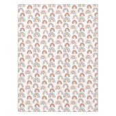 ボホレインボーベイビーシャワー赤面ピンクブルー金ゴールド テーブルクロス (正面)