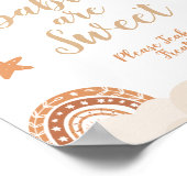 ボホレインボーベビーは甘いサイン ポスター (角)