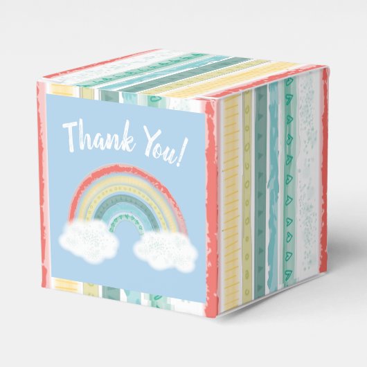 ボホレインボーベビーシャワーブルーボーイ フェイバーボックス (正面サイド)