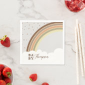 ボホレインボーベビーシャワー男女兼用 スタンダードカクテルナプキン (インサイチュ)