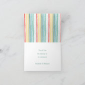 ボホレインボーベビーシャワー サンキューカード (内部)