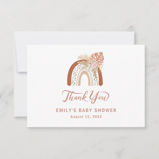 ボホレインボーベビーシャワー サンキューカード (正面)