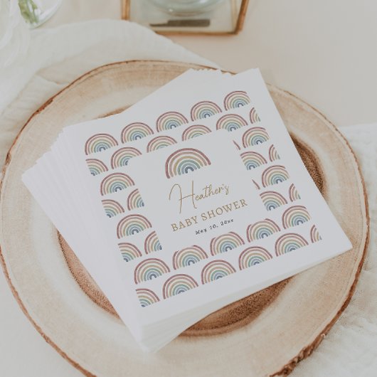 ボホレインボーベビーシャワー スタンダードカクテルナプキン