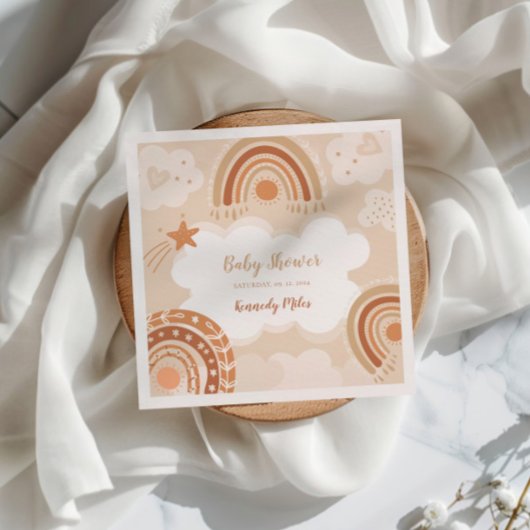 ボホレインボーベビーシャワー スタンダードランチョンナプキン