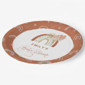 ボホレインボーベビーシャワー ペーパープレート (アングル)