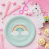 ボホレインボーベビーシャワー ペーパープレート (パーティー)