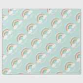 ボホレインボーベビーシャワー ラッピングペーパー (フラット)