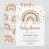 ボホレインボーベビーシャワー 招待状 (正面/裏面)