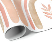 ボホレインボーホワイト、ピンクと緑の少女 ラッピングペーパー (ロールコーナー)