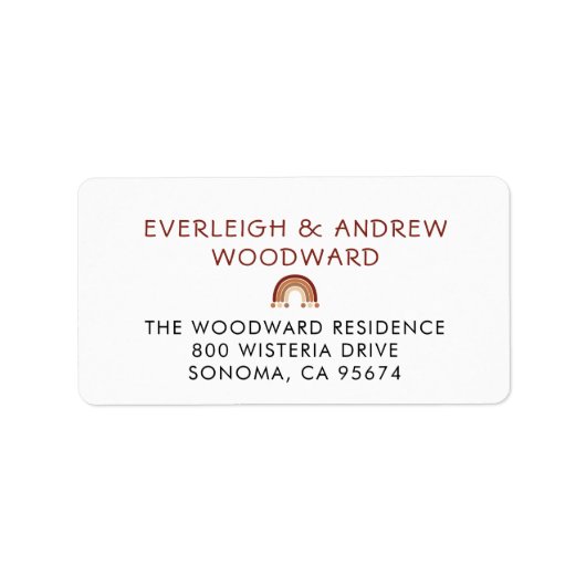 ボホレインボーボーイベビーシャワー ラベル (正面)