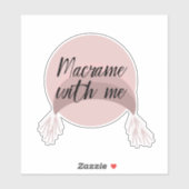 ボホレインボーマクラメピンクレタリング シール (シート)