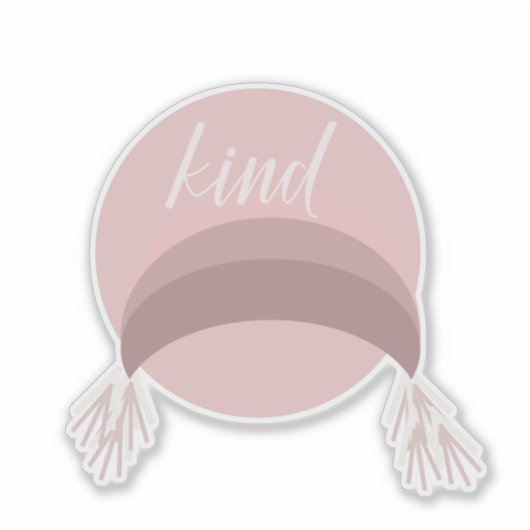 ボホレインボーマクラメピンク シール (正面)