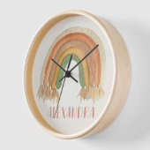 ボホレインボーマクラームロープ名 壁時計 (傾斜)