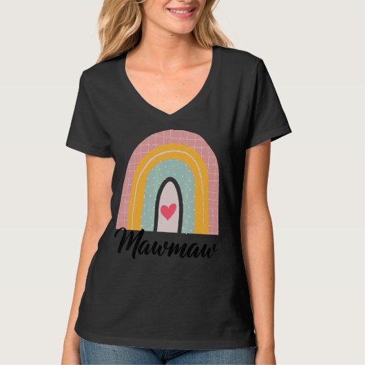 ボホレインボーマザーズデイモマモママ祖母 Tシャツ (正面)