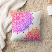 ボホレインボーマンダラ装飾用クッション クッション (ブランケット)