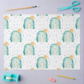 ボホレインボーモダンティール(緑がかった色)ブルーサンムーンスターズベビー 薄葉紙 (クラフト)