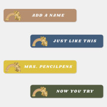 ボホレインボーモダンニュートラル名前をカスタムするラベル