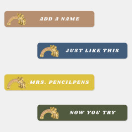 ボホレインボーモダンニュートラル名前をカスタムするラベル ラベル