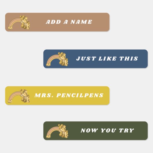 ボホレインボーモダンニュートラル名前をカスタムするラベル ラベル (グループ)