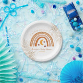 ボホレインボーモダンベビーシャワーをテーマにした紙プレート ペーパープレート (パーティー)