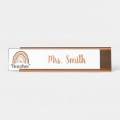 ボホレインボーモダン先生アップル デスクネームプレート (正面)