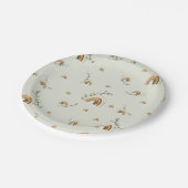 ボホレインボーユーカリプタス子供部屋ベビーシャワー ペーパープレート (アングル)