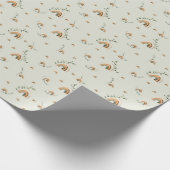 ボホレインボーユーカリプタス子供部屋ベビーシャワー ラッピングペーパー (角)