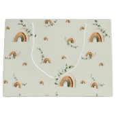 ボホレインボーユーカリプタス子供部屋ベビーシャワー ラージペーパーバッグ (正面)
