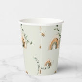 ボホレインボーユーカリプタス子供部屋ベビーシャワー 紙コップ (右)