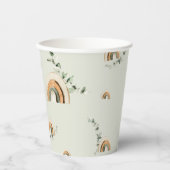 ボホレインボーユーカリプタス子供部屋ベビーシャワー 紙コップ (正面)