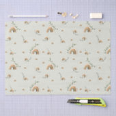 ボホレインボーユーカリプタス子供部屋ベビーシャワー 薄葉紙 (クラフト)