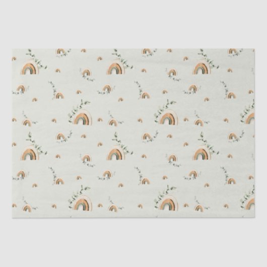 ボホレインボーユーカリプタス子供部屋ベビーシャワー 薄葉紙 (正面)