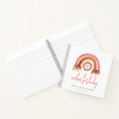 ボホレインボーライオンピンクベビーシャワーゲストブック ノートブック (内部)