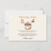 ボホレインボー不気味ファースト誕生日 サンキューカード (正面)