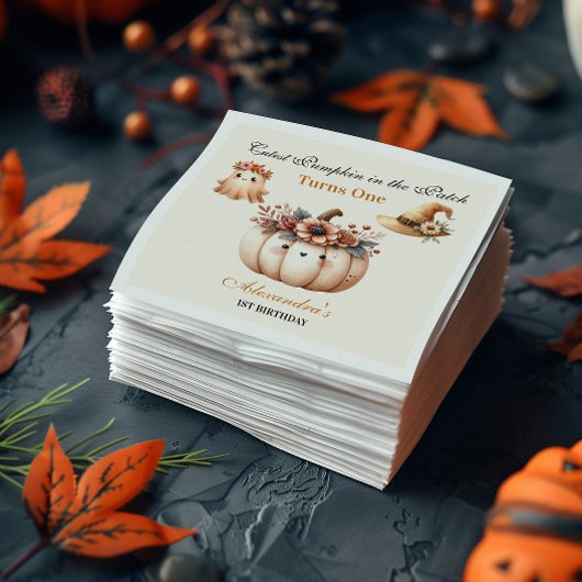 ボホレインボー不気味ファースト誕生日 スタンダードカクテルナプキン