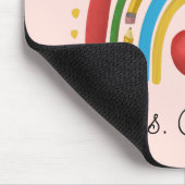 ボホレインボー先生クリスマスプレゼント名前をカスタムする マウスパッド (コーナー)