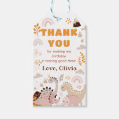 ボホレインボー恐竜誕生日サンキューギフトラベル ギフトタグ (正面)