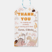 ボホレインボー恐竜誕生日サンキューギフトラベル ギフトタグ (裏面)