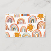 ボホレインボー自然ベイビーシャワーおむつラッフル エンクロージャーカード (裏面)