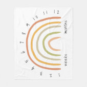 ボホレインボー自然マイルストンフリースベビーブランケット フリースブランケット (正面)