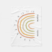 ボホレインボー自然マイルストンフリースベビーブランケット フリースブランケット (正面)