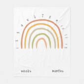 ボホレインボー自然マイルストーンビッグベビーブランケット フリースブランケット (正面)