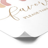 ボホレインボー誕生日ウィズサイン ポスター (角)