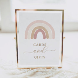 ボホレインボー誕生日カードとギフトサイン ポスター