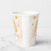 ボホレインボー金ゴールド星魔法ダストベビーシャワー 紙コップ (右)