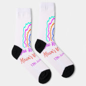 ボホレインボー1誕生日キッズ明るいレトロはっきりした ソックス (右)