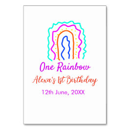 ボホレインボー1誕生日キッズ明るいレトロはっきりした テーブルナンバー