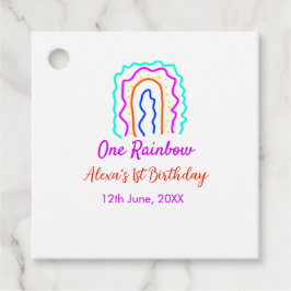 ボホレインボー1誕生日キッズ明るいレトロはっきりした フェイバータグ