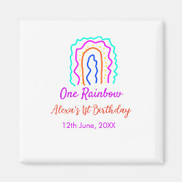 ボホレインボー1誕生日キッズ明るいレトロはっきりした マグネット